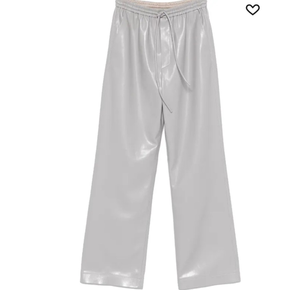 ❤️NWT Nanuska  Calie  Gray Wide-Leg Trousers Vegan Leather